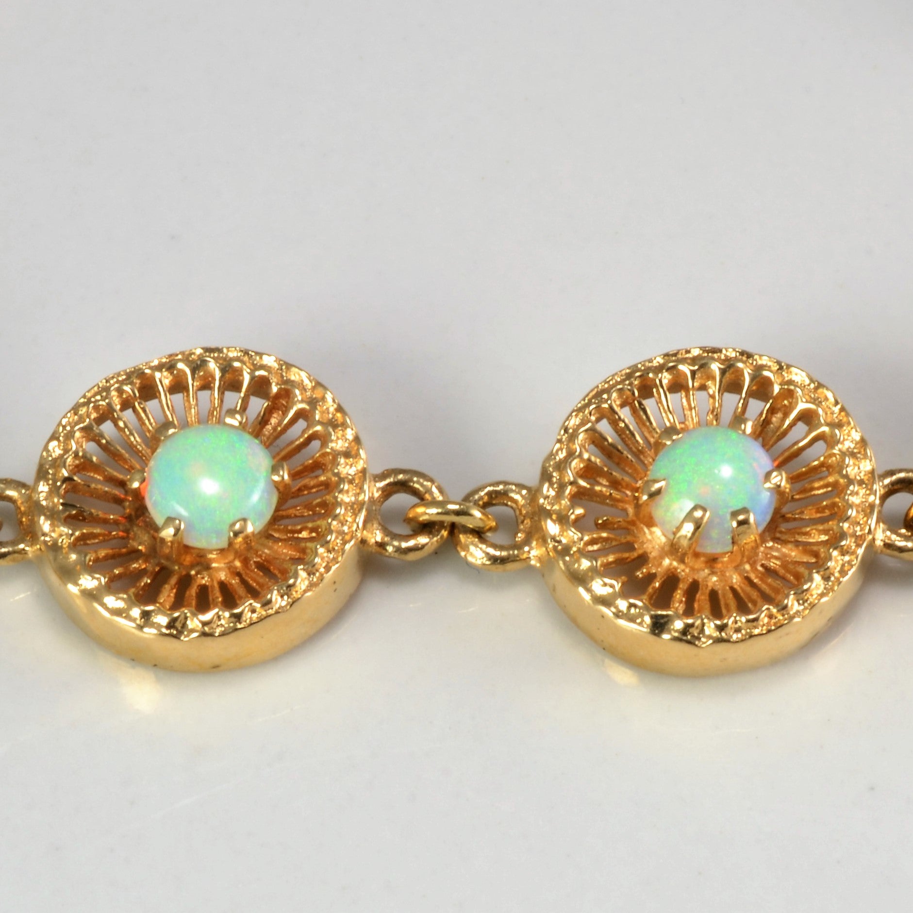 Vintage Opal Chain Bracelet | 7''|