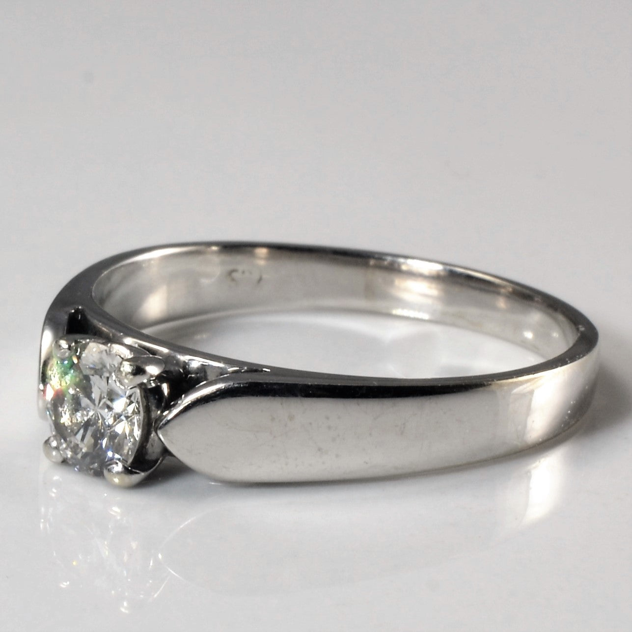 White Gold Solitaire Diamond Ring | 0.48ct | SZ 9 |