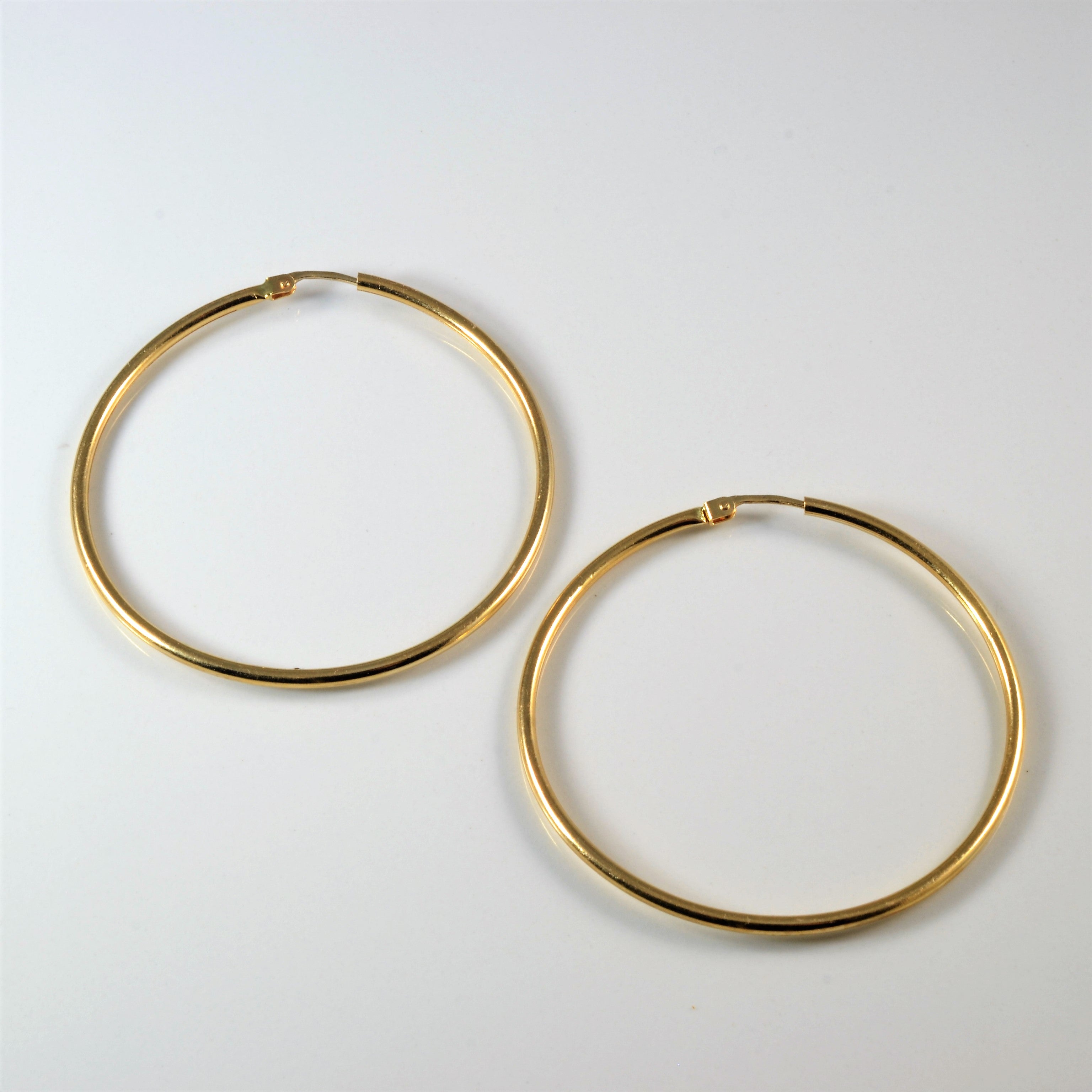 Yellow Gold Hoop Earrings |