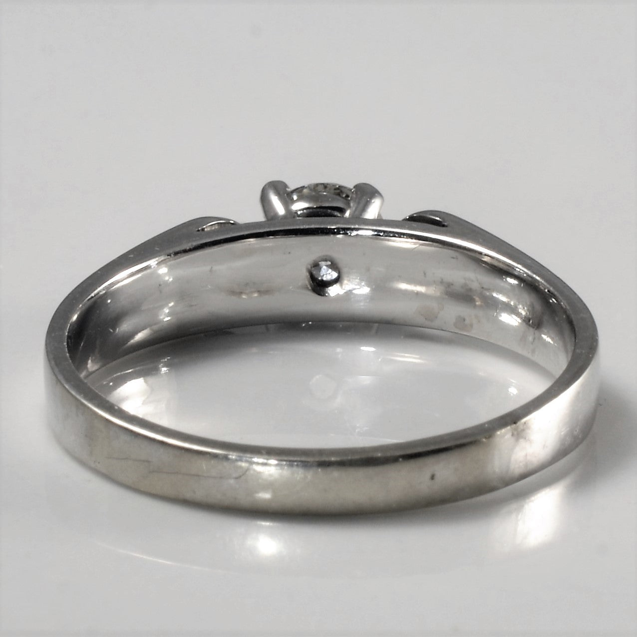 White Gold Solitaire Diamond Ring | 0.48ct | SZ 9 |