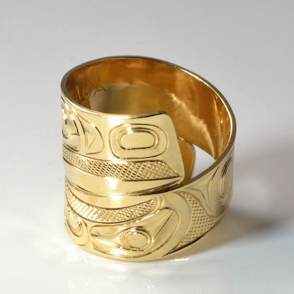 Haida Eagle Art Wrap Ring | SZ 10 |
