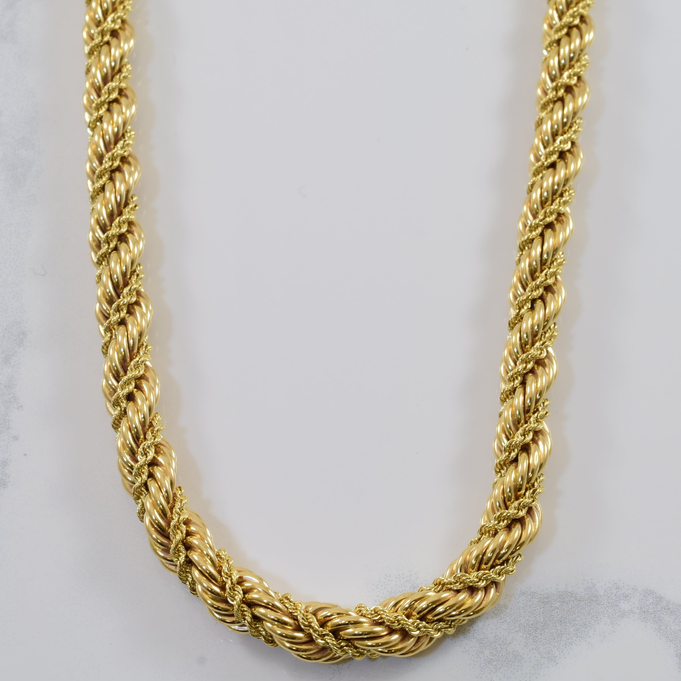 'Tiffany & Co.' Vintage Twisted Rope Necklace & Bracelet Set | 14k | 16" & 8"