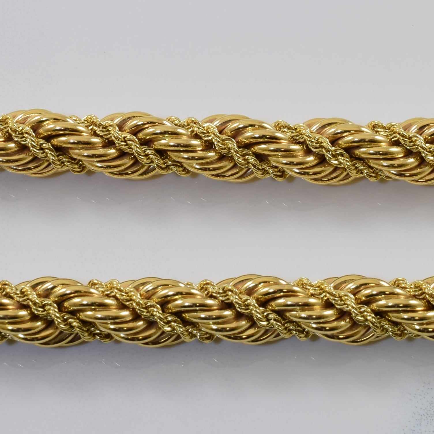 'Tiffany & Co.' Vintage Twisted Rope Necklace & Bracelet Set | 14k | 16" & 8"