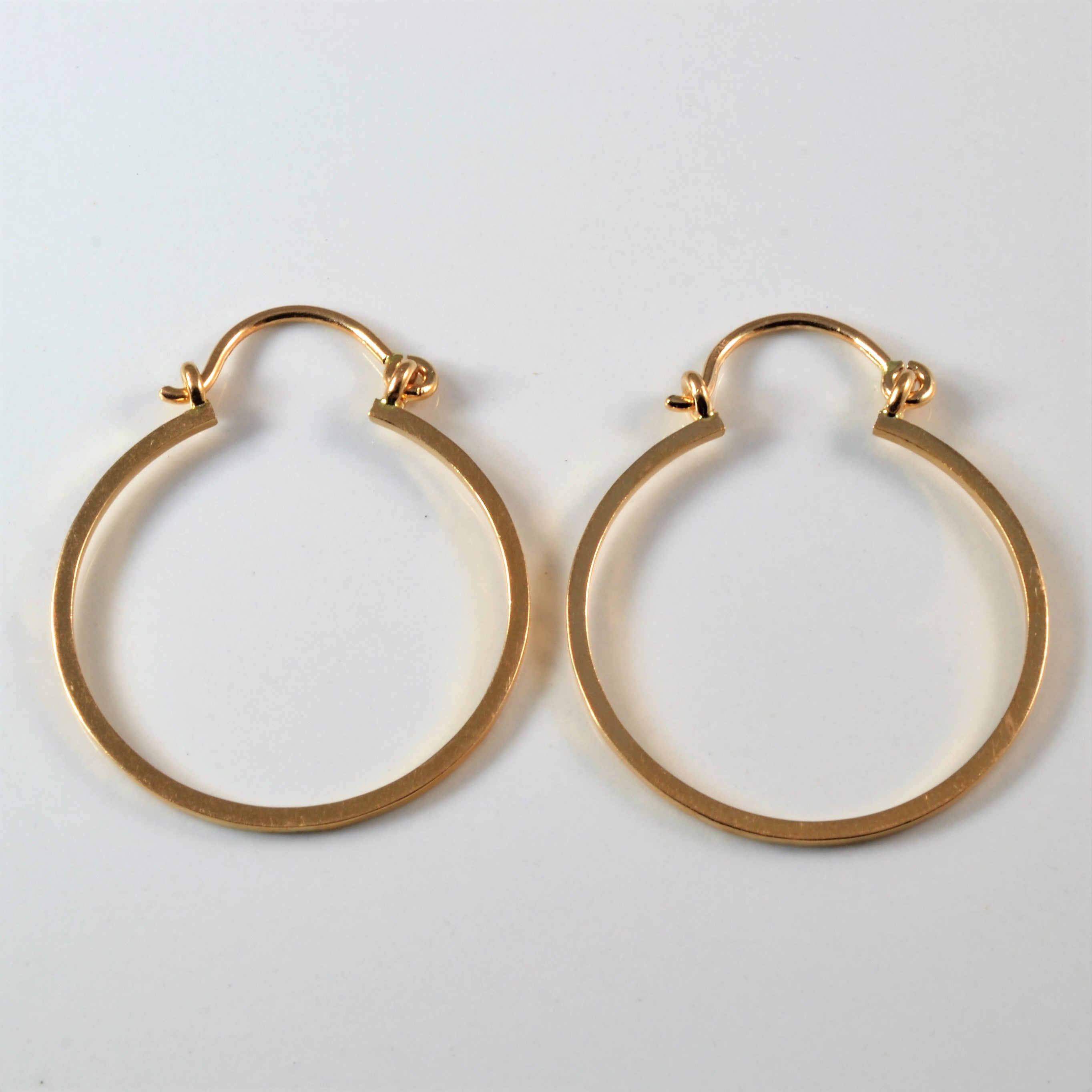 Yellow Gold Hoop Earrings |