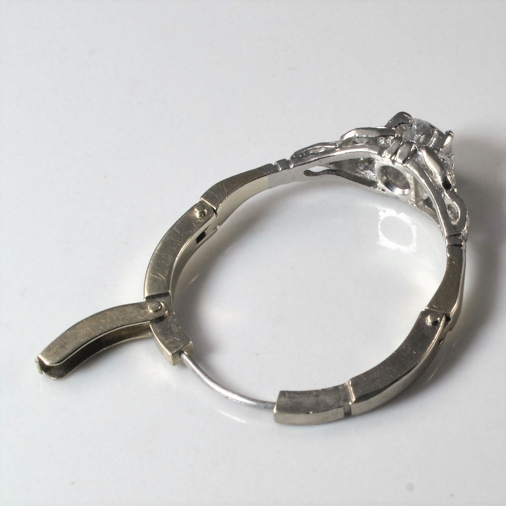 Arthritic Shank Art Deco Diamond Engagement Ring | 0.46ctw | SZ 6.25 |