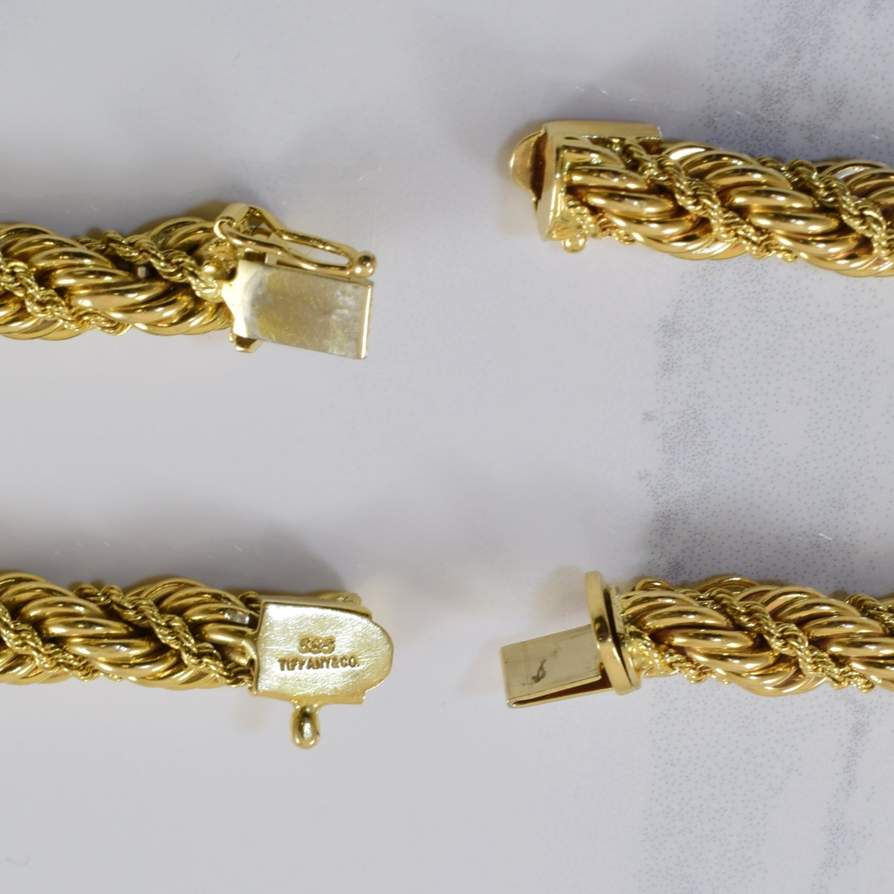 'Tiffany & Co.' Twisted Rope Chain & Bracelet |