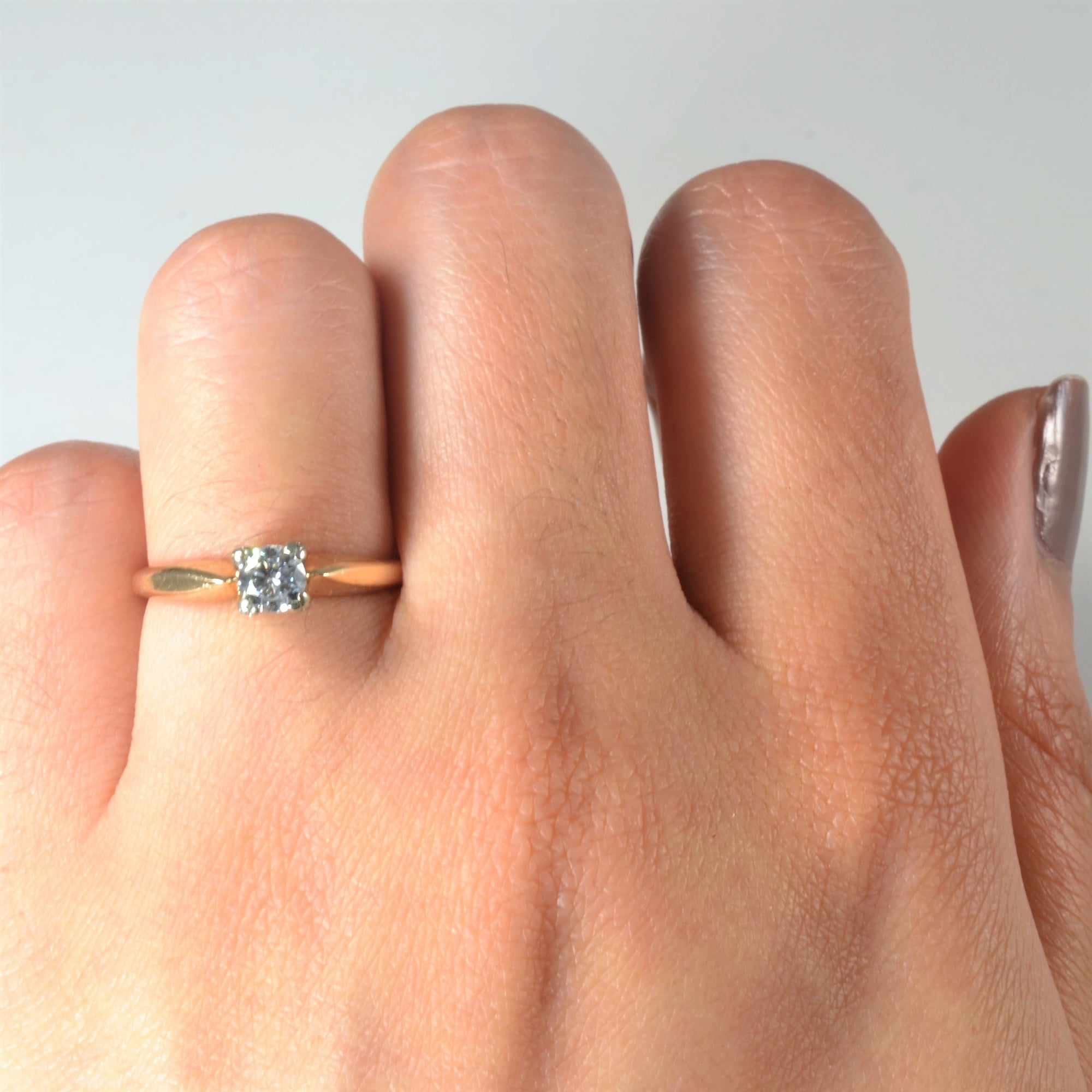 Petite Solitaire Diamond Ring | 0.26ct | SZ 5 |