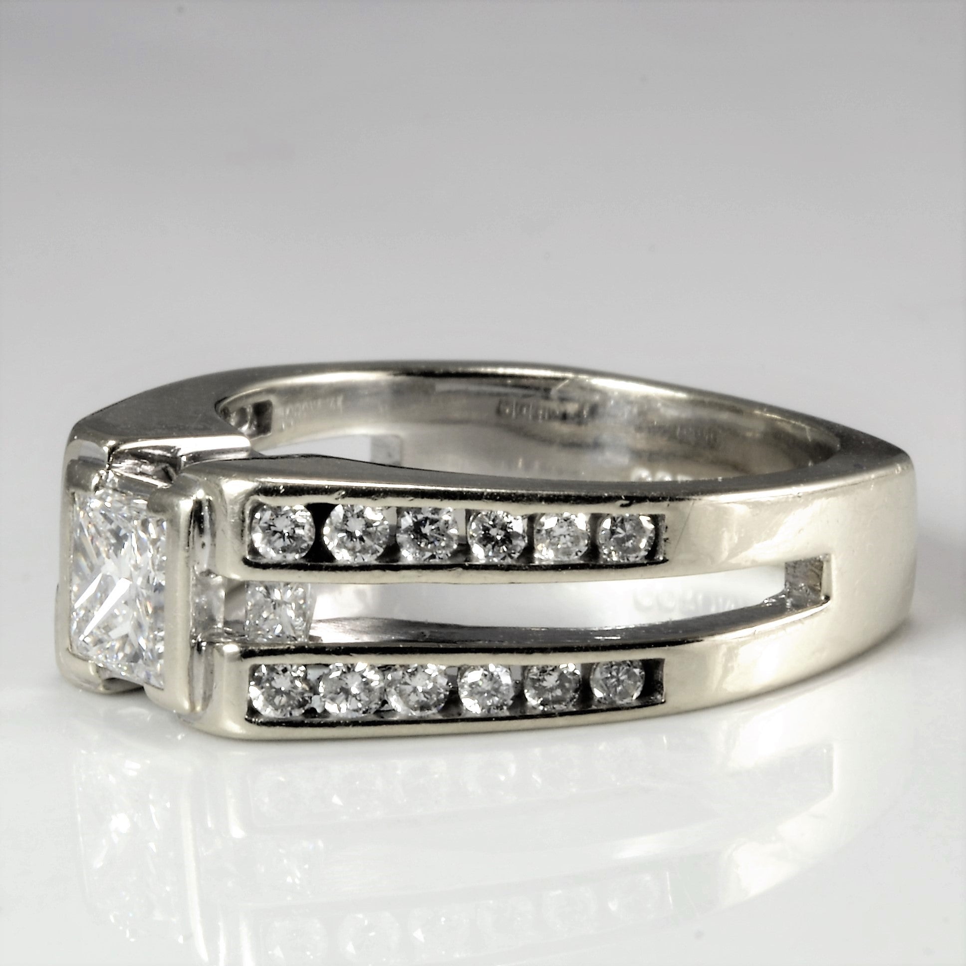 Semi Bezel Set Diamond Engagement Ring | 1.17 ctw, SZ 6.5 |