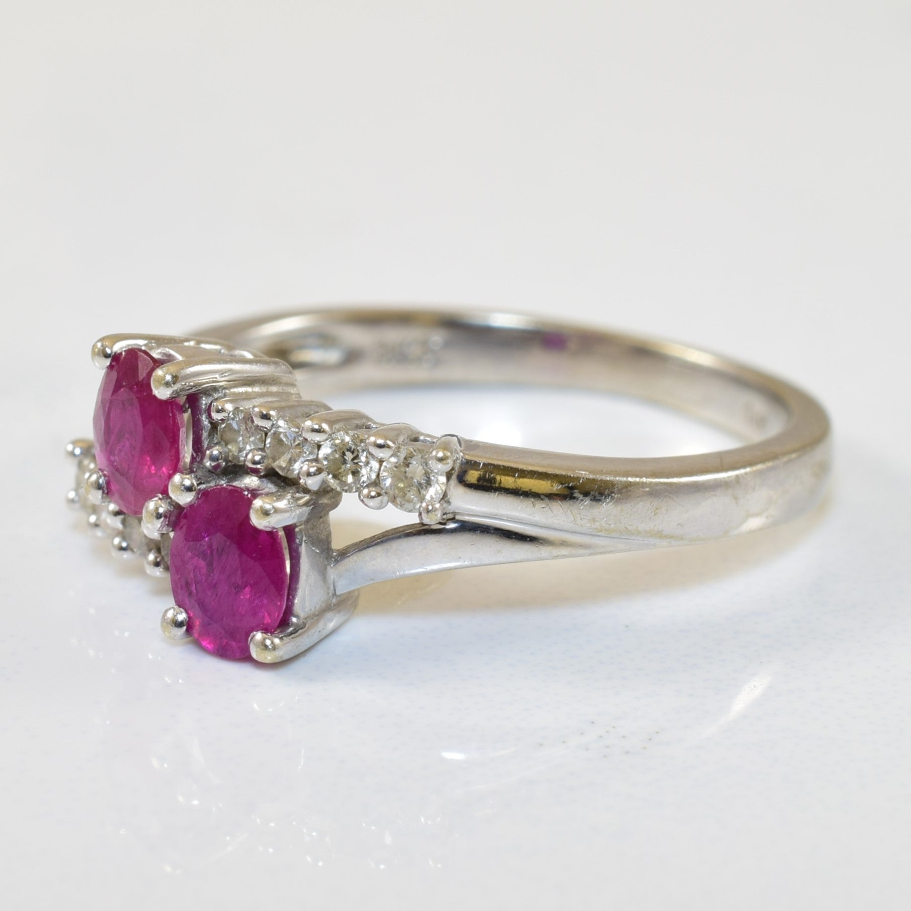 Toi et Moi Ruby & Diamond Ring | 0.50ctw, 0.12ctw | SZ 6 |