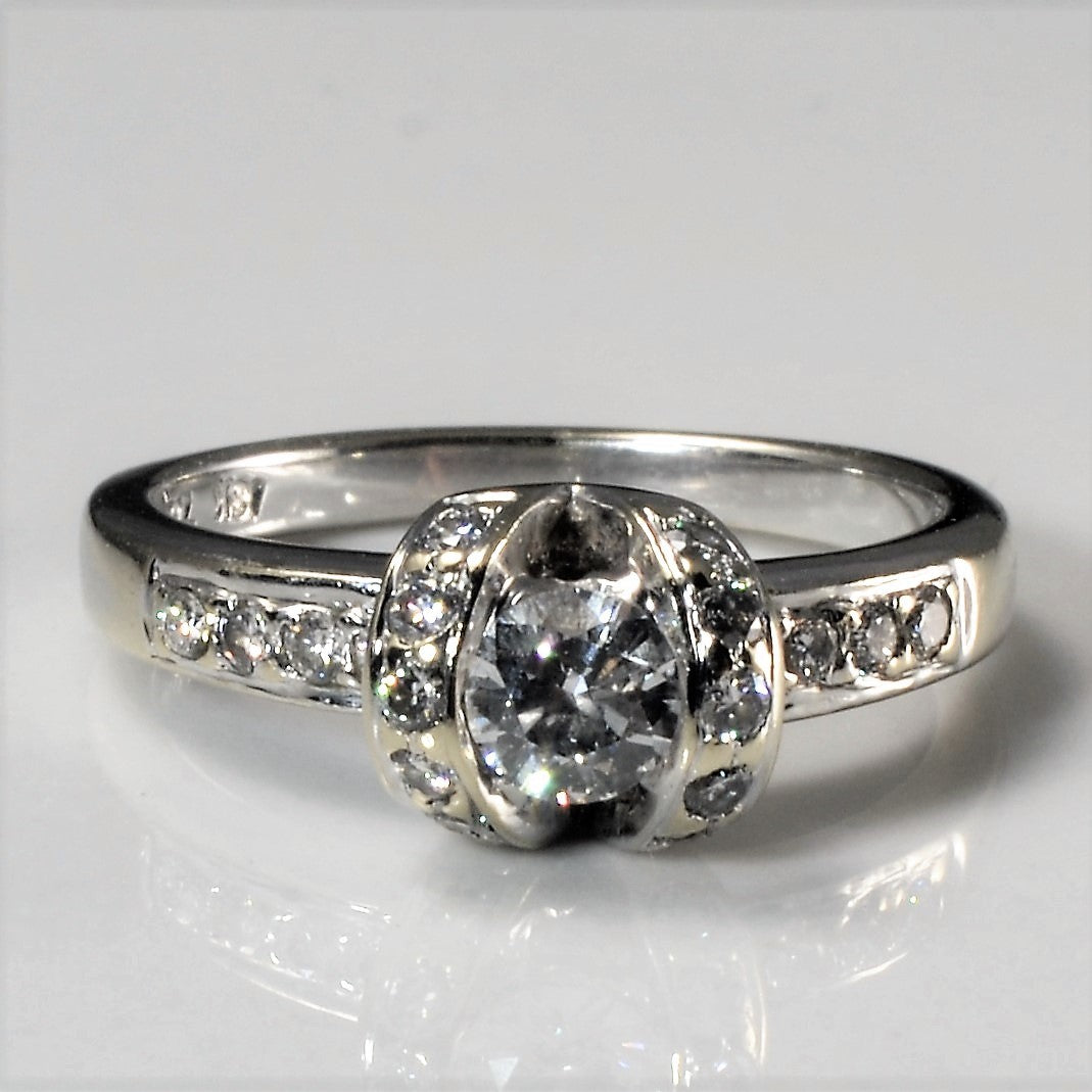 Semi Bezel Diamond Engagement Ring | 0.33ctw | SZ 4 |