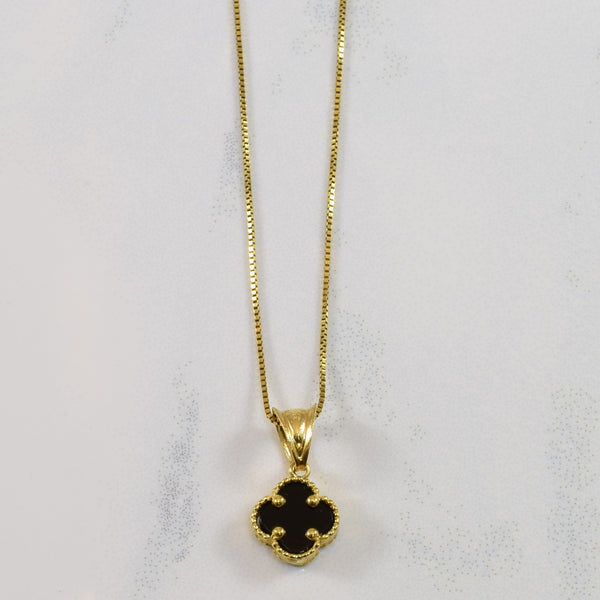 'Van Cleef' Inspired Black Onyx Necklace | 0.80ct | 19