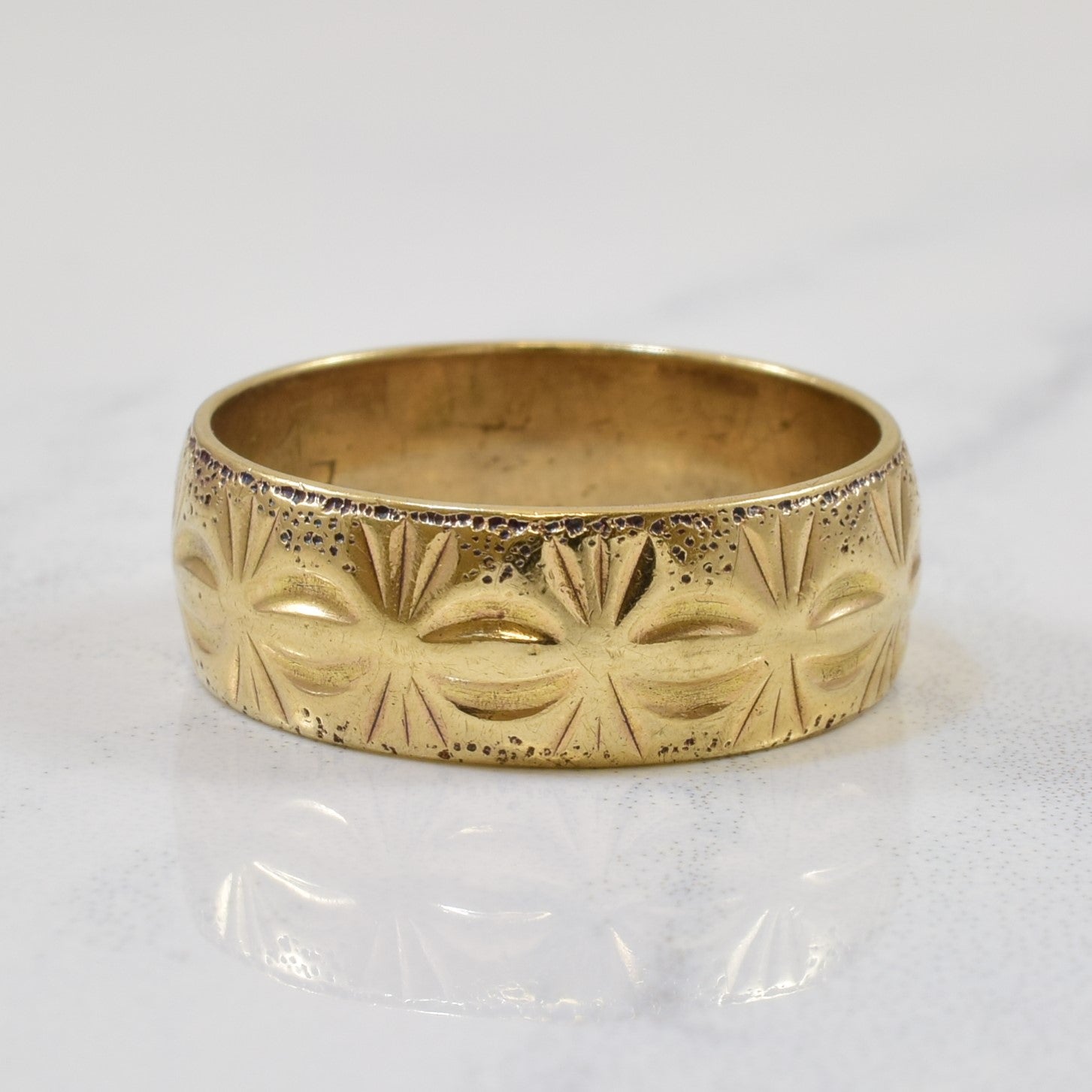 1960s Textured Gold Band | SZ 7.5 |