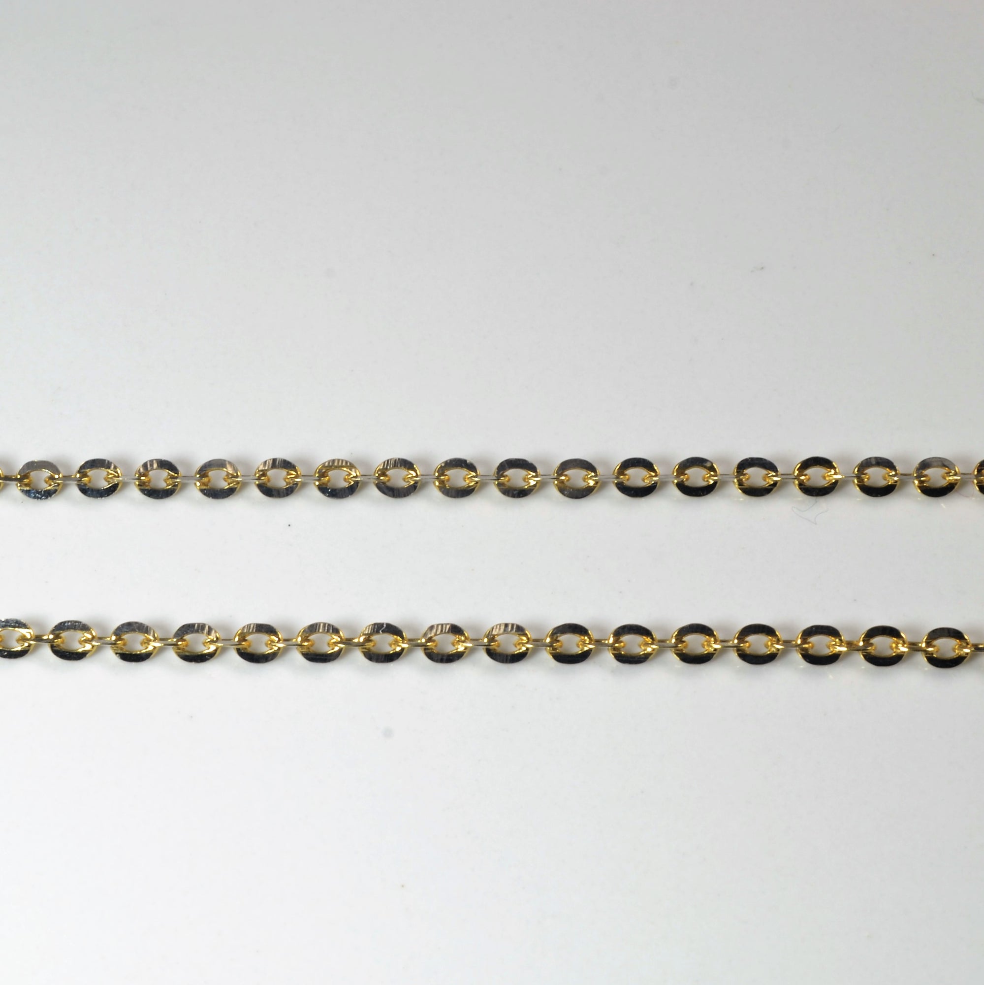 18k Two Tone Gold Rolo Chain | 20