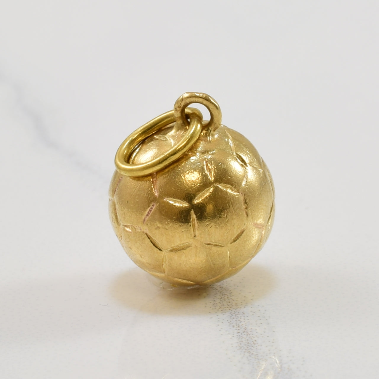 10k Yellow Gold Soccer Ball Pendant |