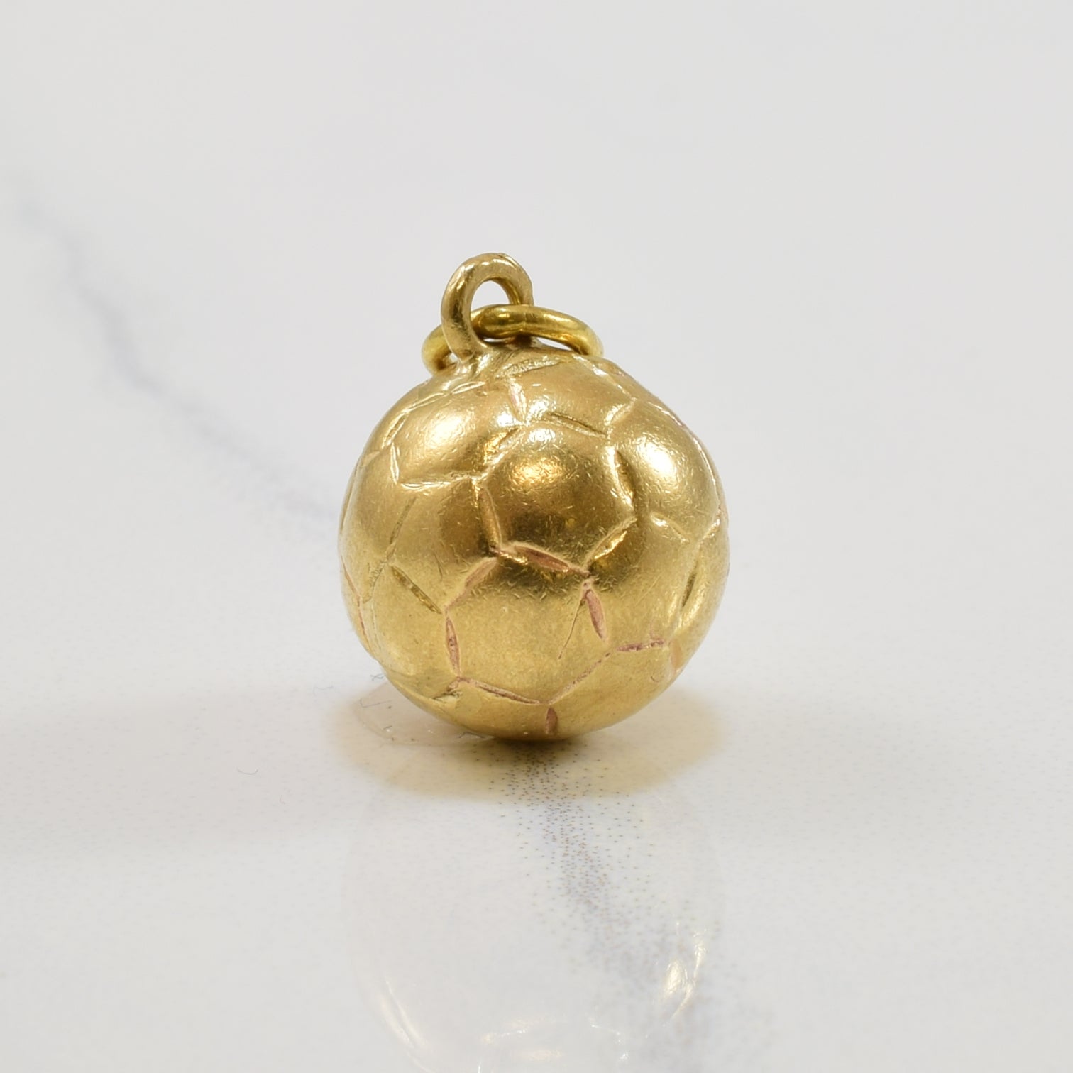 10k Yellow Gold Soccer Ball Pendant |