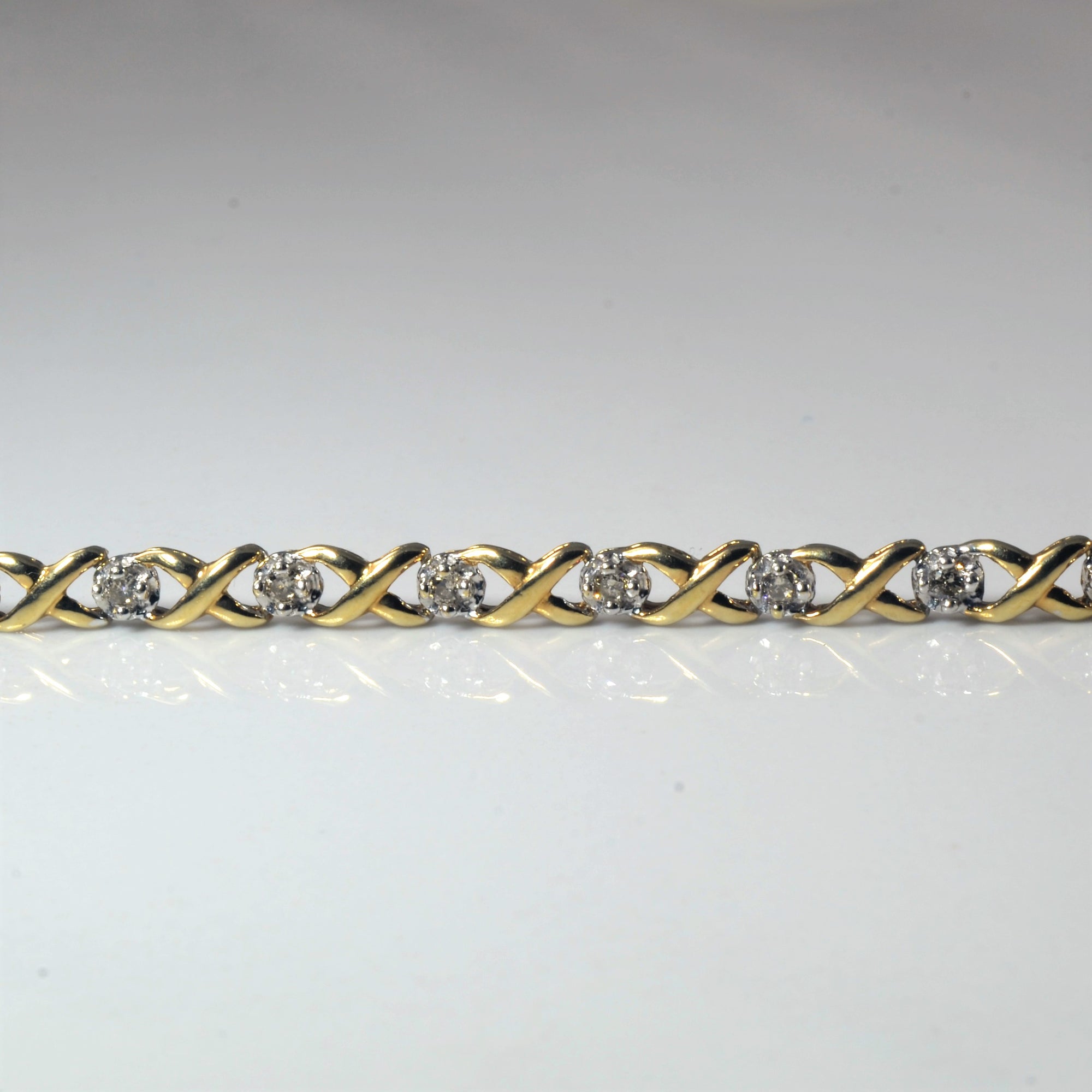 XO Diamond Tennis Bracelet | 0.24ctw | 7.5