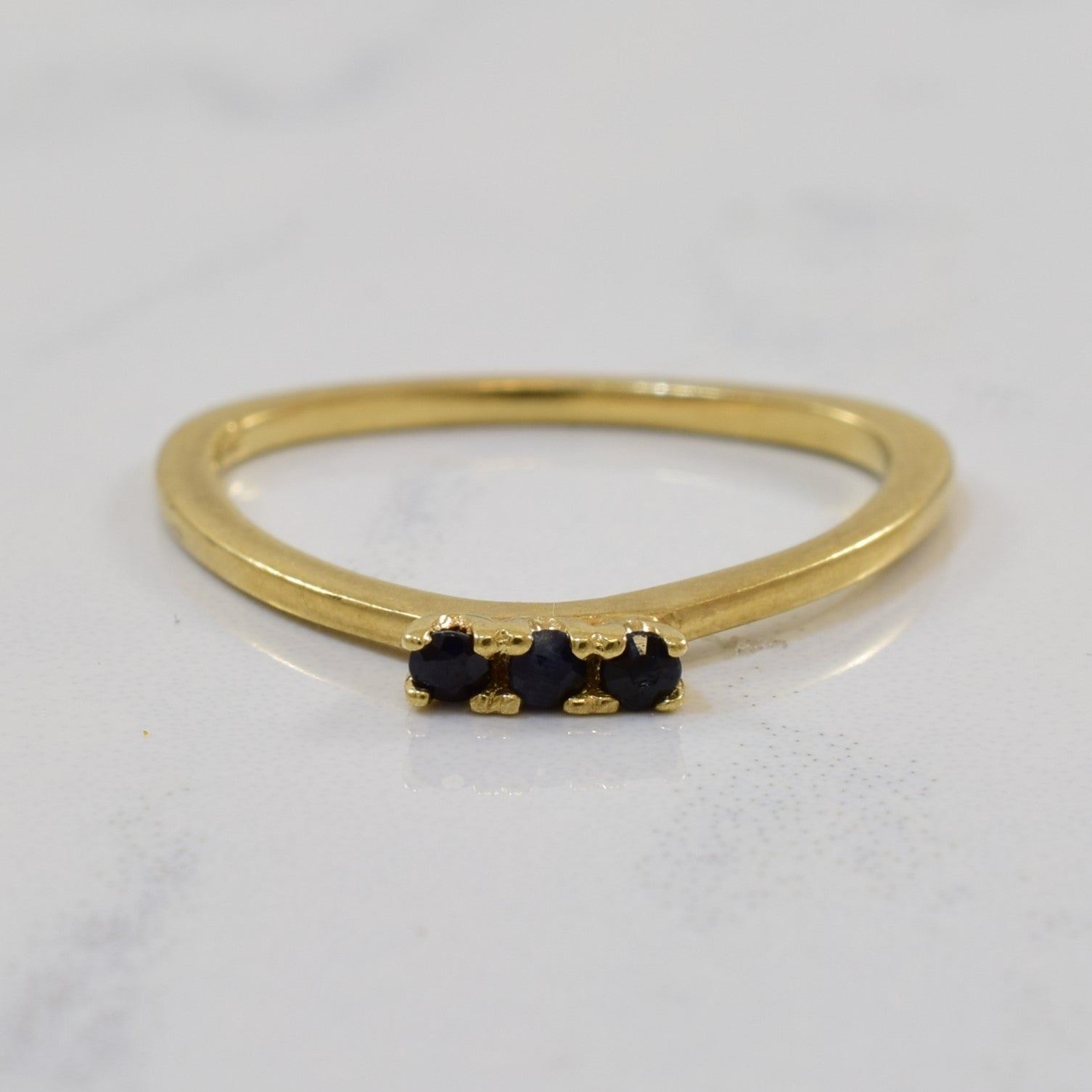 Petite Three Stone Sapphire Ring | 0.09ctw |