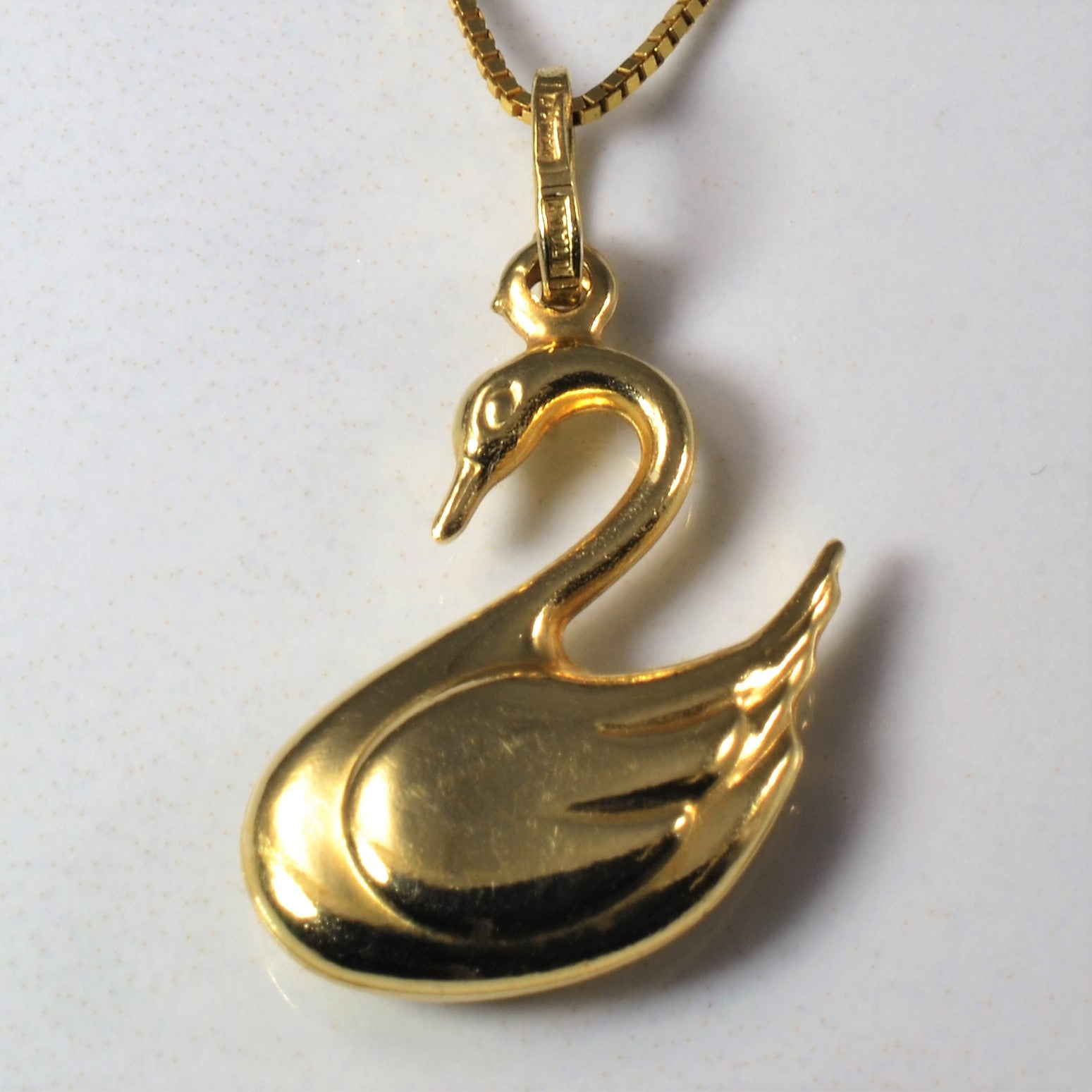 Swarovski Swan pendant, Swan, Black, Rose gold-tone plated | Swarovski