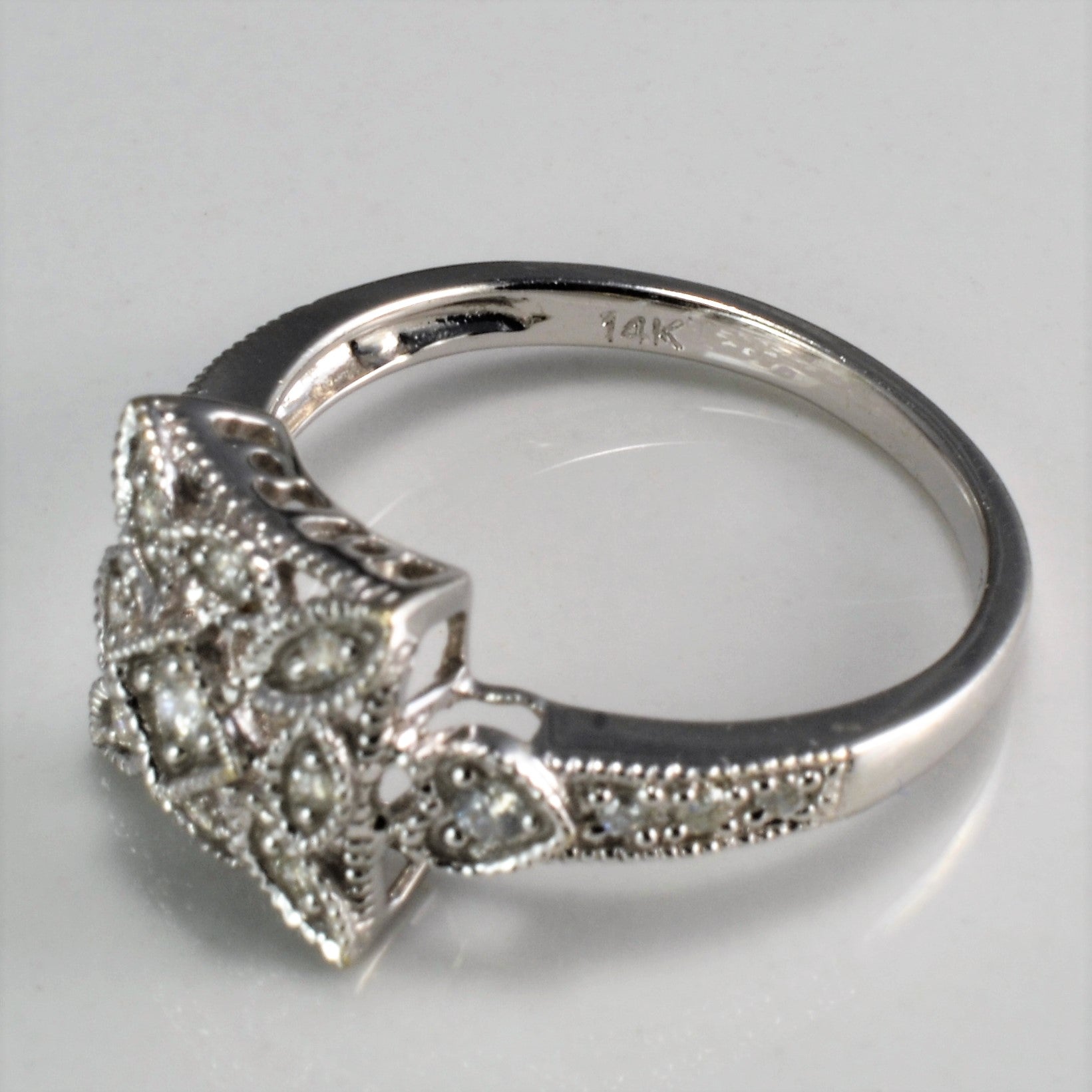 Milgrain Detailed Diamond Ring | 0.12 ctw, SZ 5 |