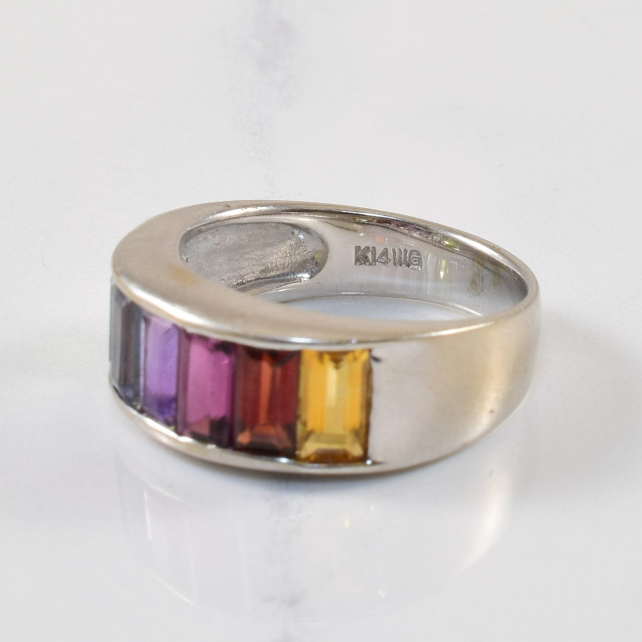 Baguette Multi Gem Rainbow Ring | 1.75ctw | SZ 6.25 |