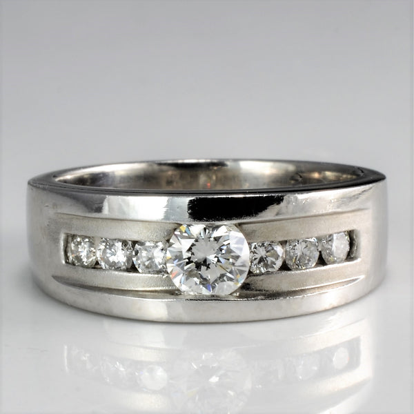 Channel Diamond Wedding Ring | 0.49 ctw, SZ 5 |