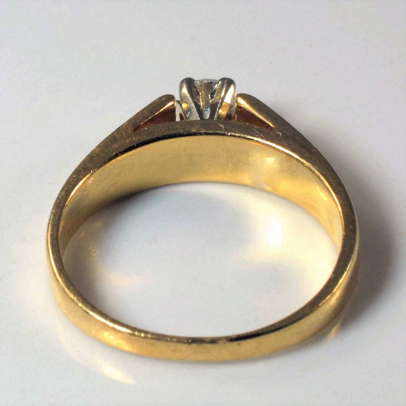 Yellow Gold Solitaire Diamond Ring | 0.11ct | SZ 3.75 |