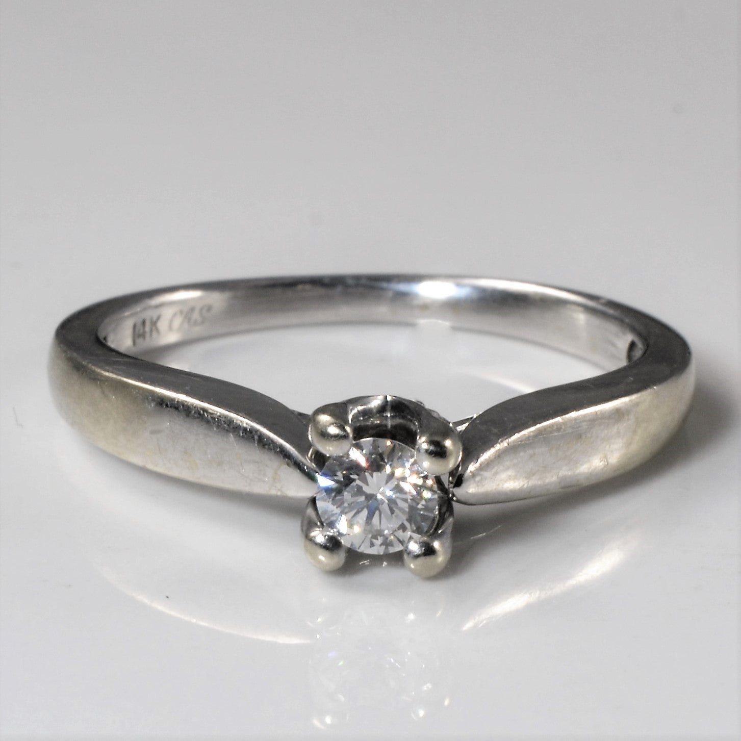 Solitaire Diamond Engagement Ring | 0.28ctw | SZ 8.75 |
