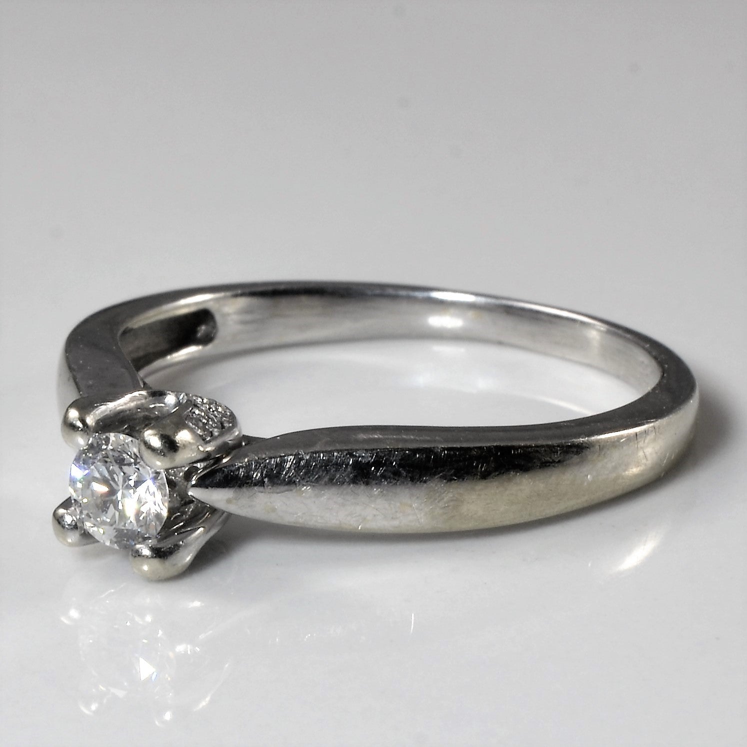 Solitaire Diamond Engagement Ring | 0.28ctw | SZ 8.75 |