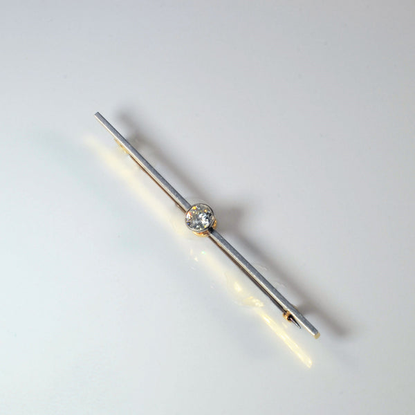 Old European Diamond Gold Pin | 0.60ct |
