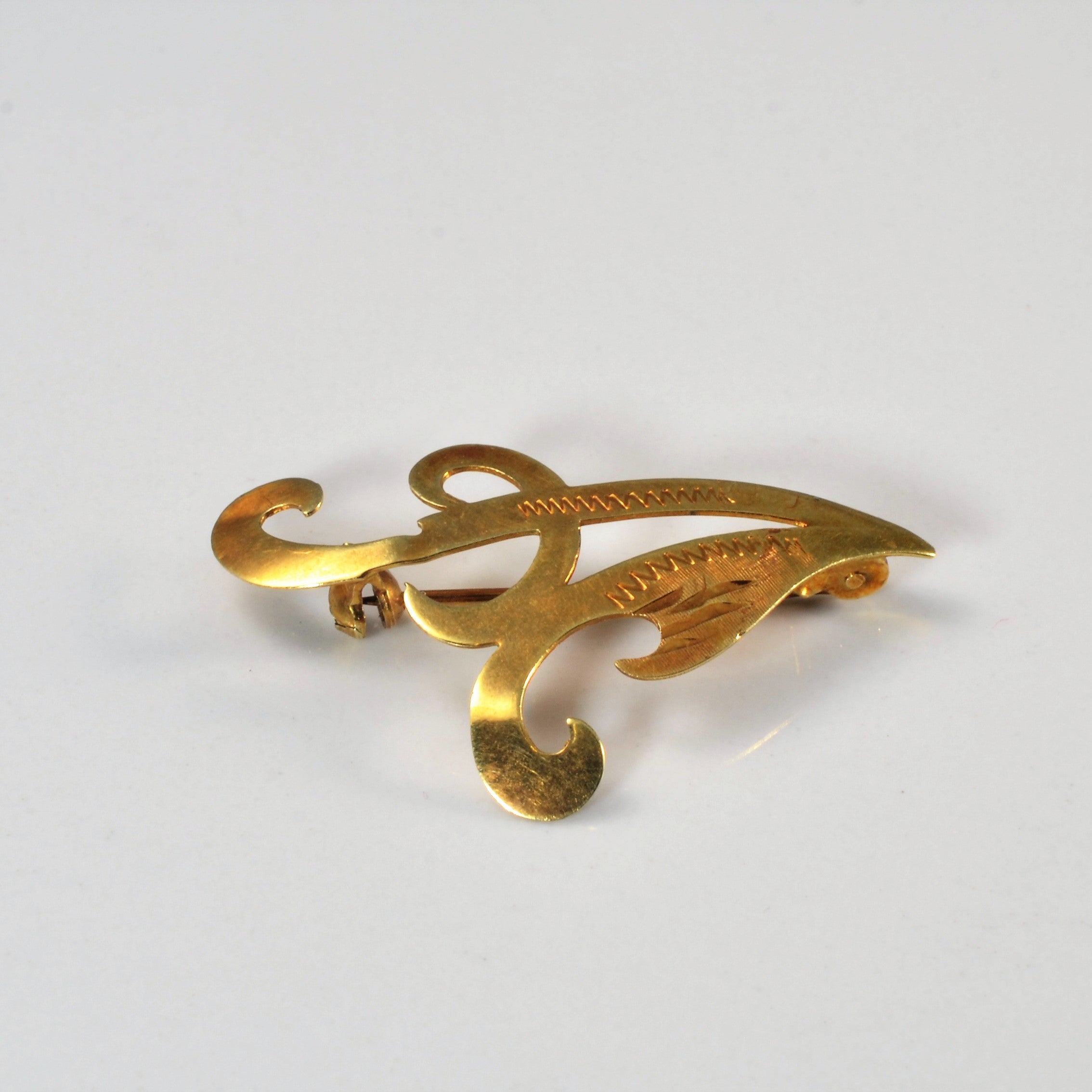 Initial 'A' Brooch |