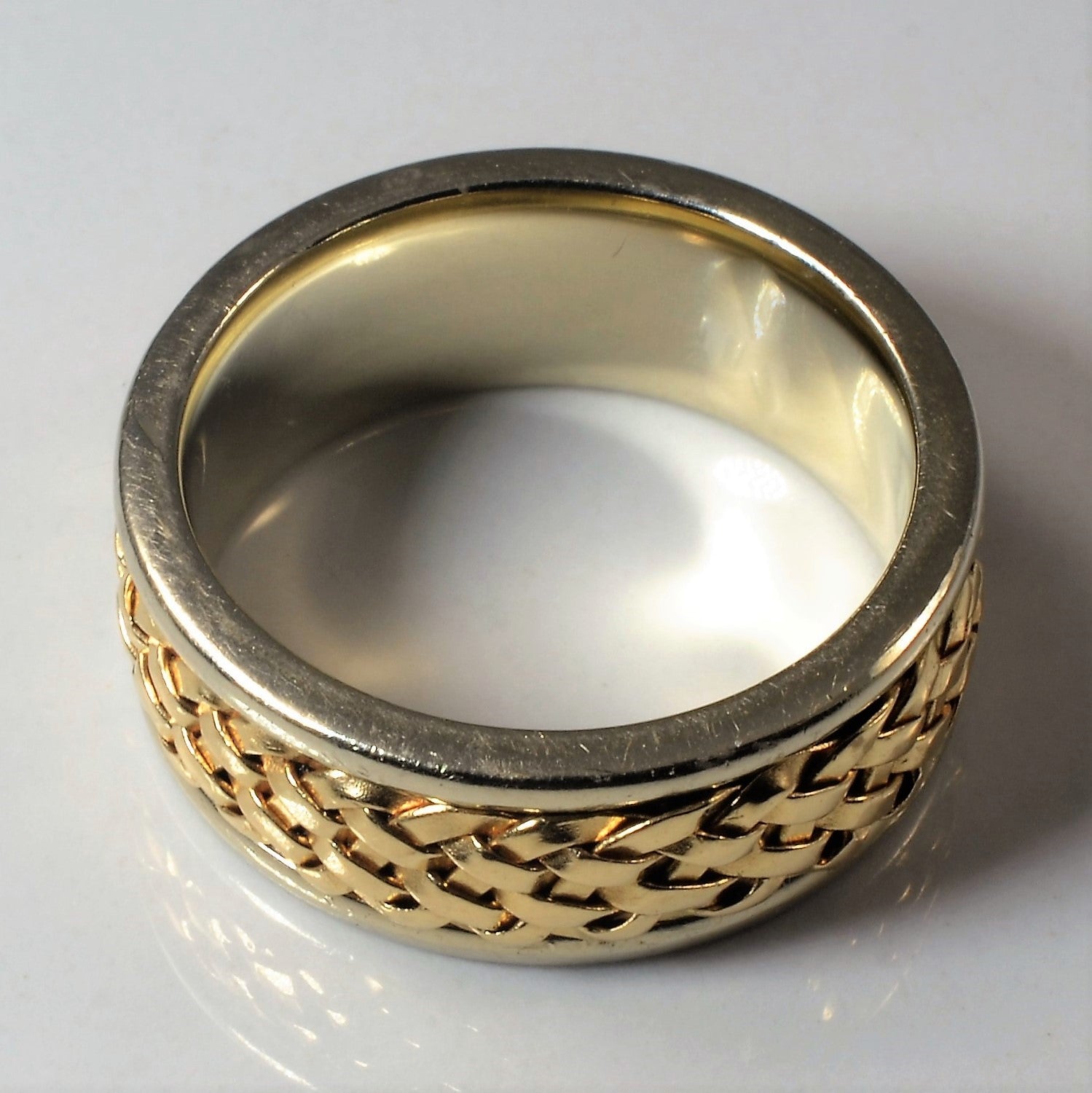 Woven Two Tone Gold Band | SZ 8.5 |