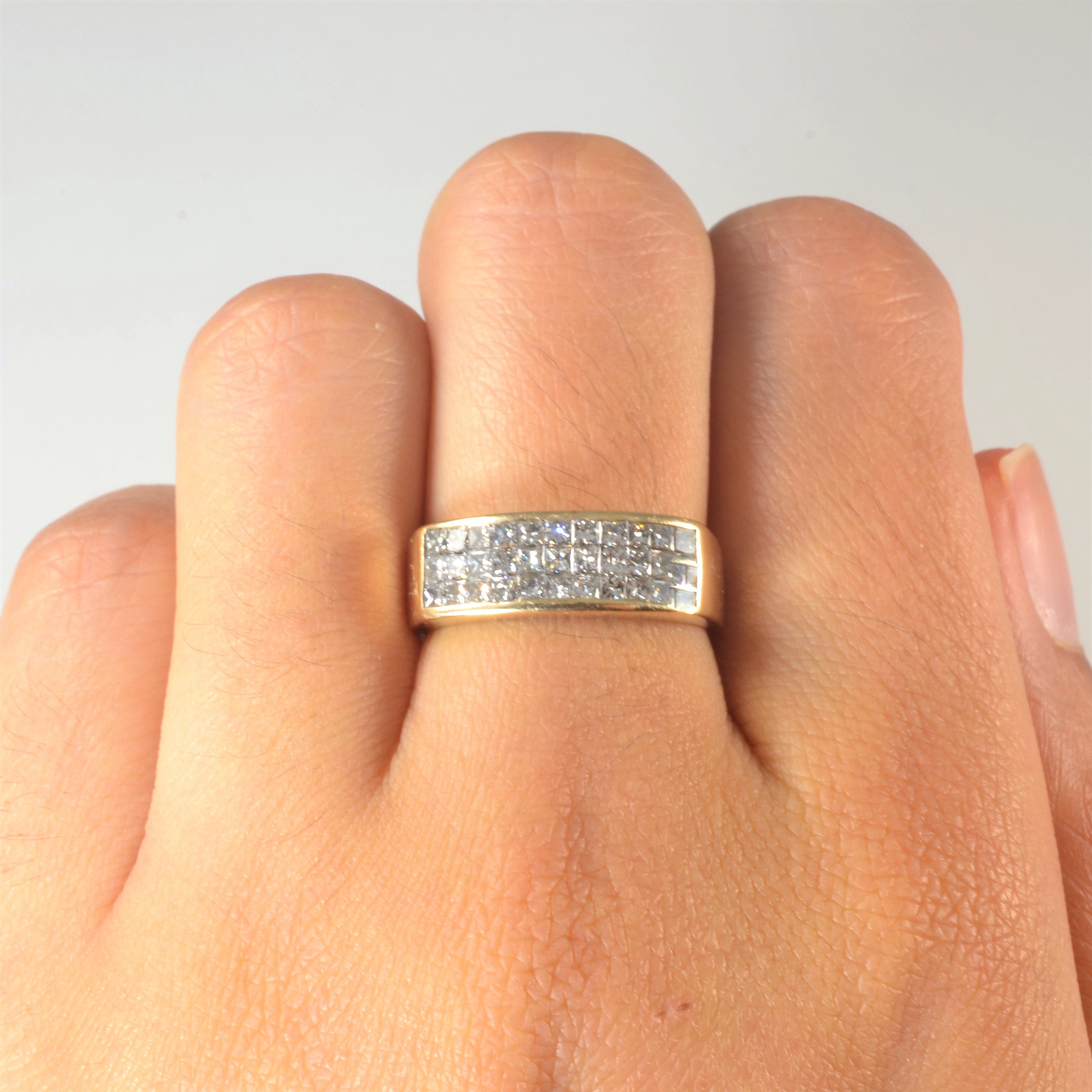 Invisible Set Princess Diamond Ring | 1.00ctw | SZ 6.5 |