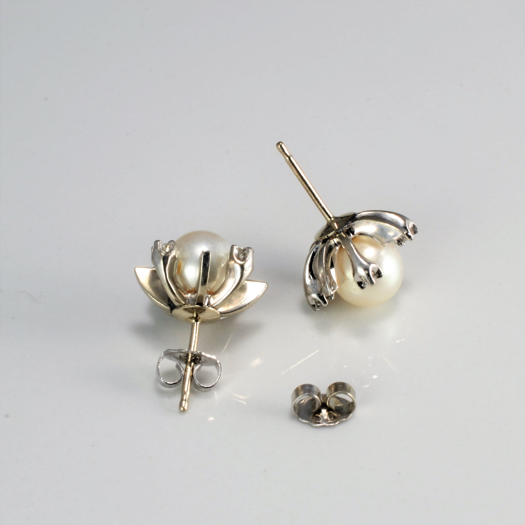 Pearl & Diamond Stud Earrings | 0.16 ctw |