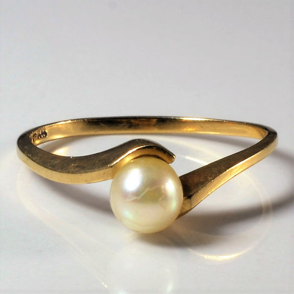 Bypass Solitaire Pearl Ring | SZ 6.5 |