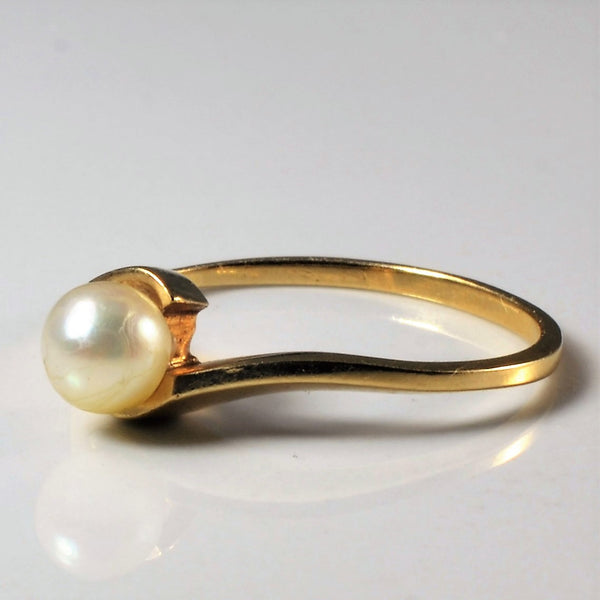 Bypass Solitaire Pearl Ring | SZ 6.5 |