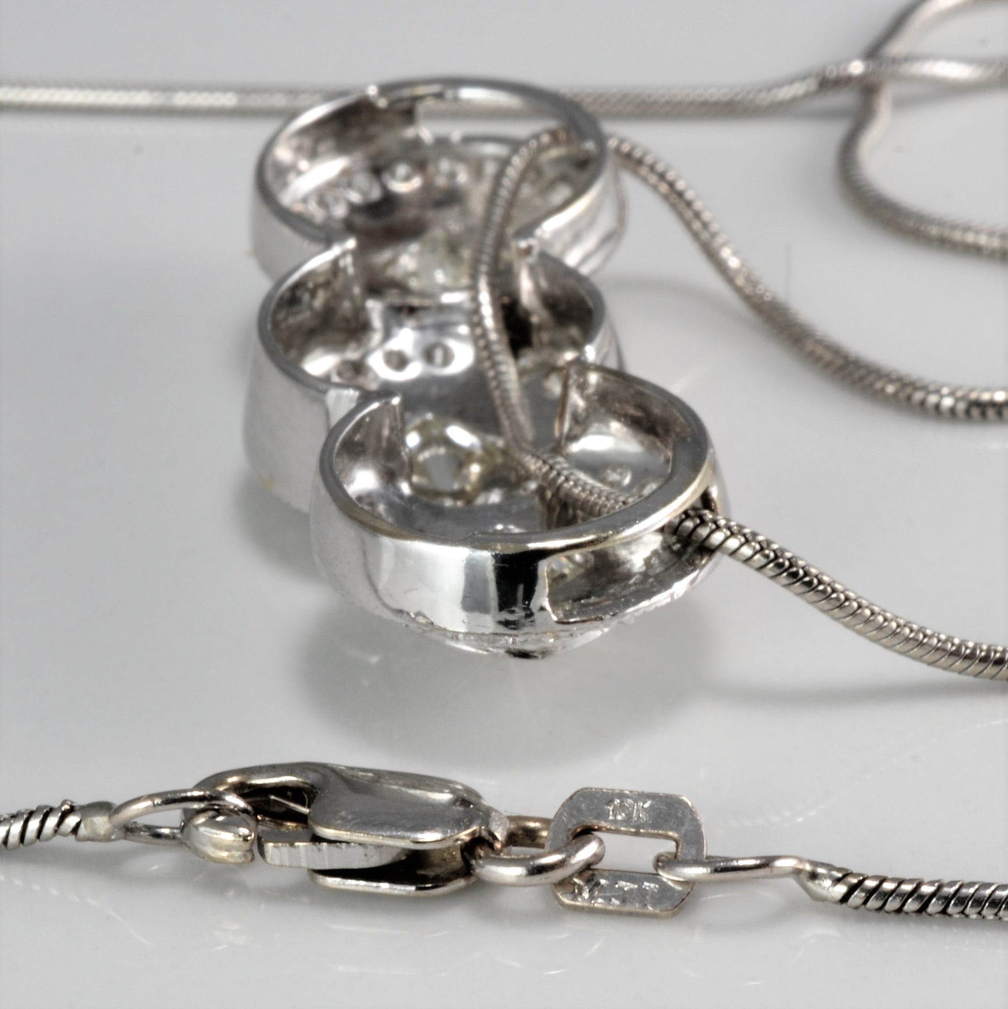 Triple Halo Diamond Milgrain Detail Pendant Necklace | 1.05 ctw, 18''|
