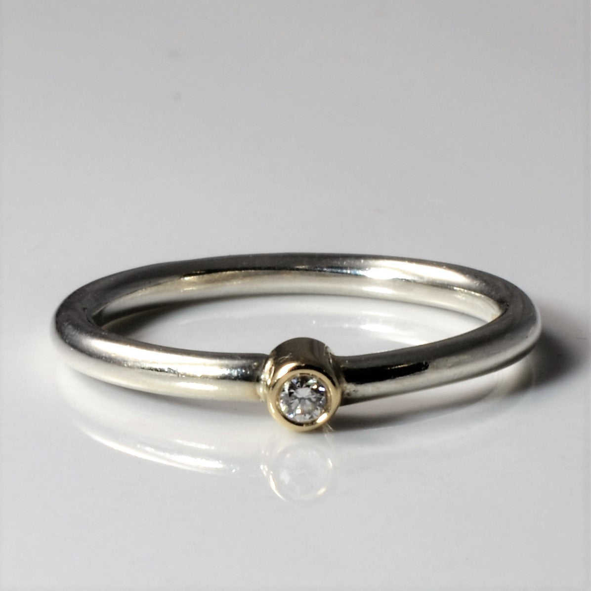'Pandora' Two Tone Diamond Ring | 0.07ct | SZ 6.5 |