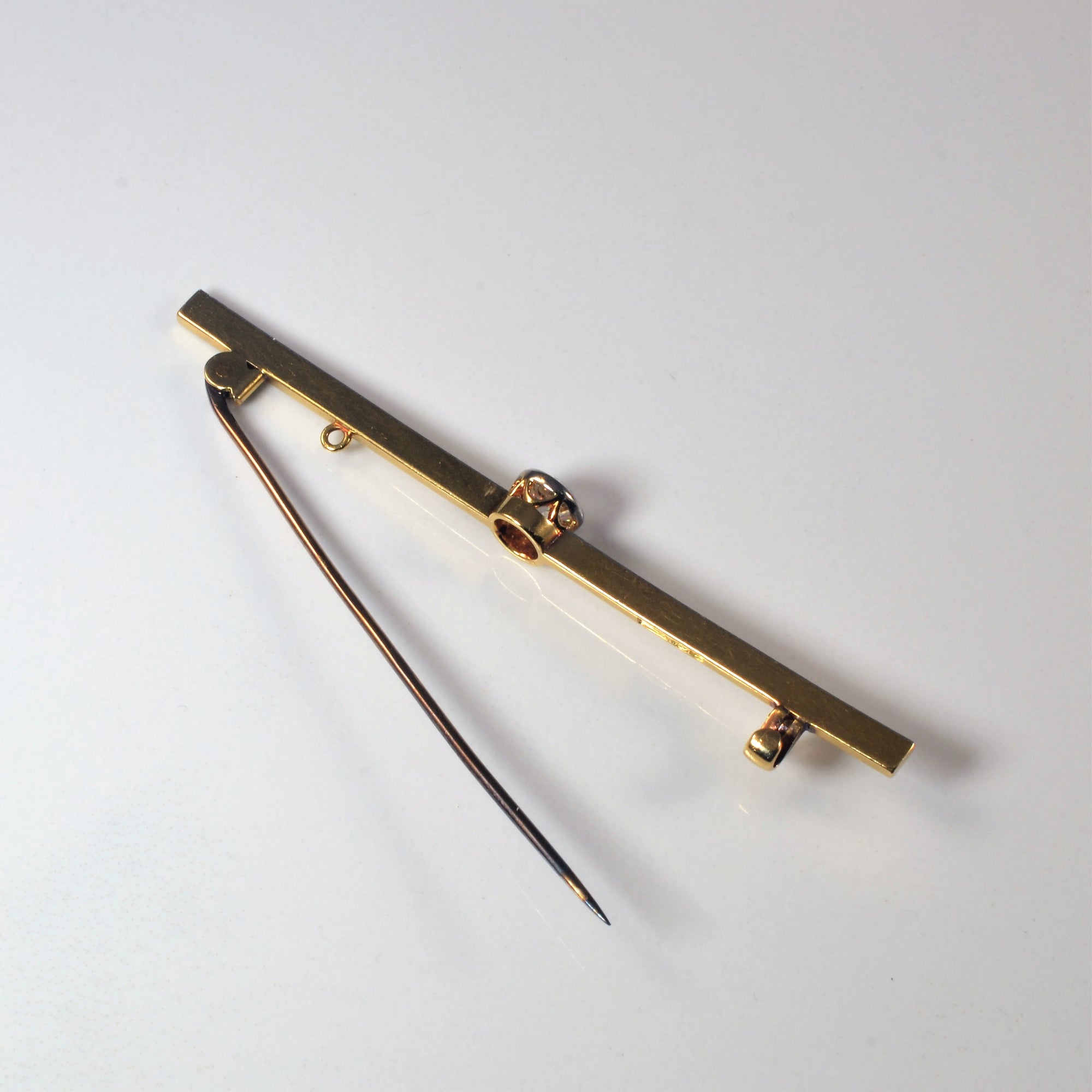 Old European Diamond Gold Pin | 0.60ct |