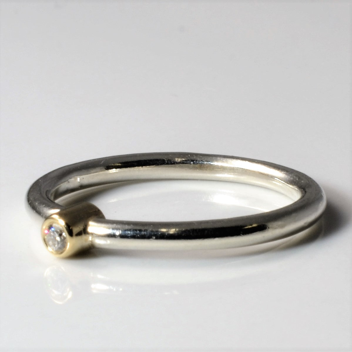 'Pandora' Two Tone Diamond Ring | 0.07ct | SZ 6.5 |