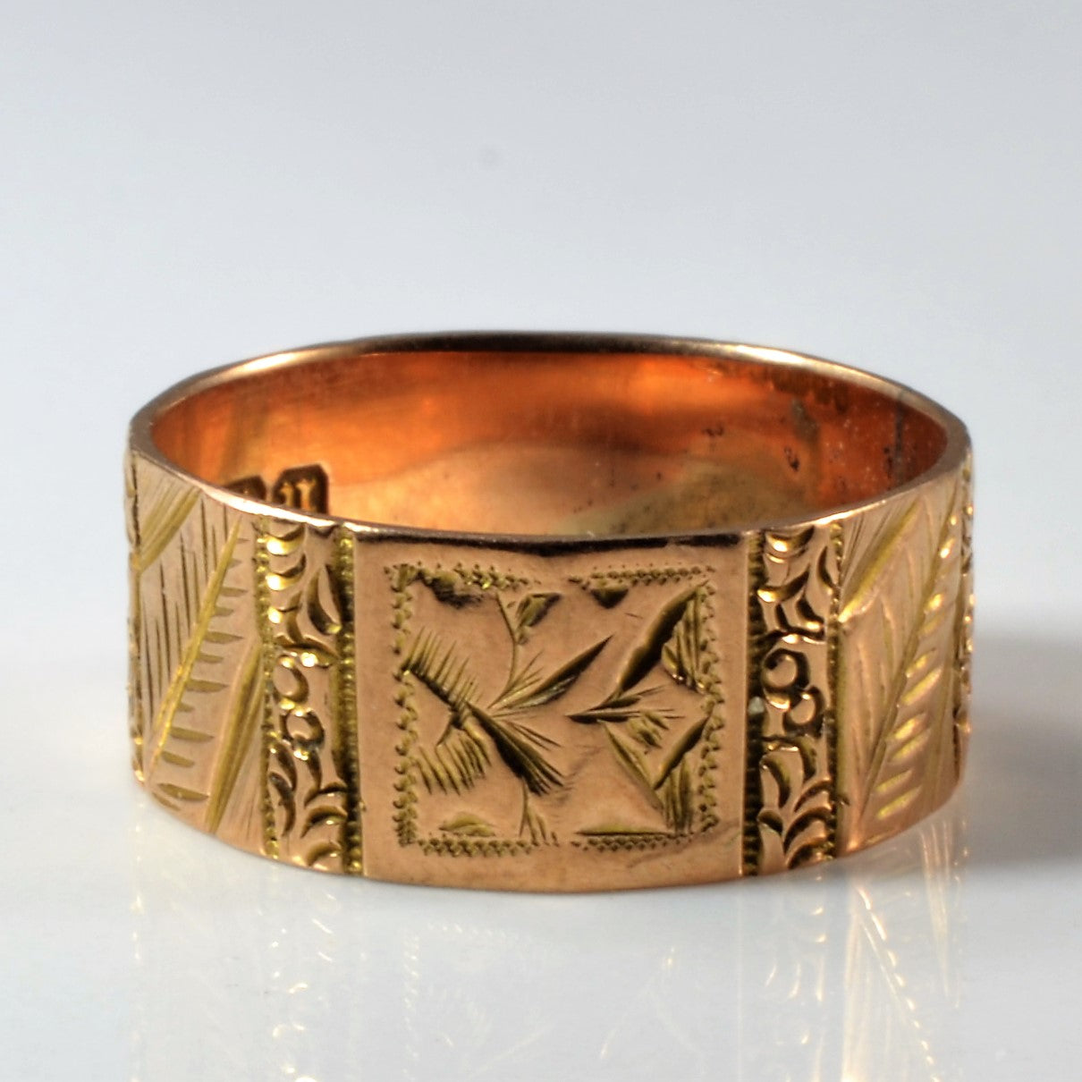 1890s Patterned Gold Band | SZ 6.75 |