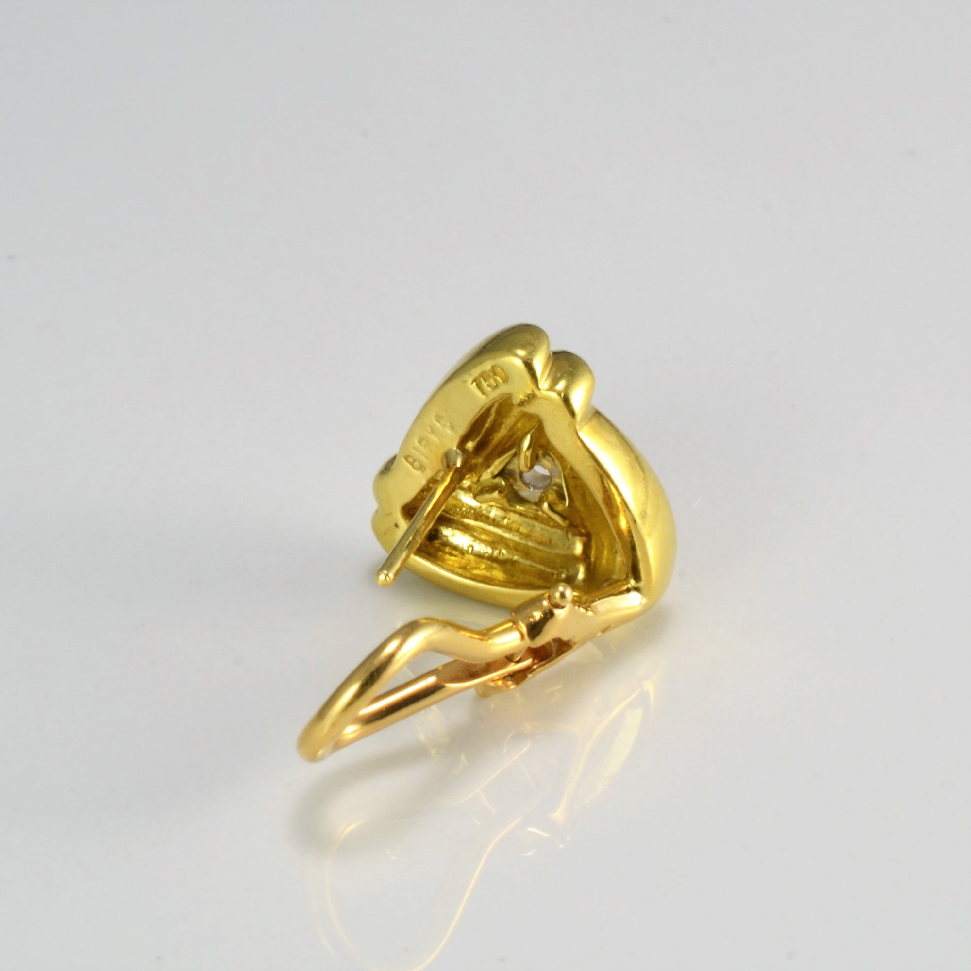 'Birks' Triangle Knot Diamond Earrings | 0.18 ctw |