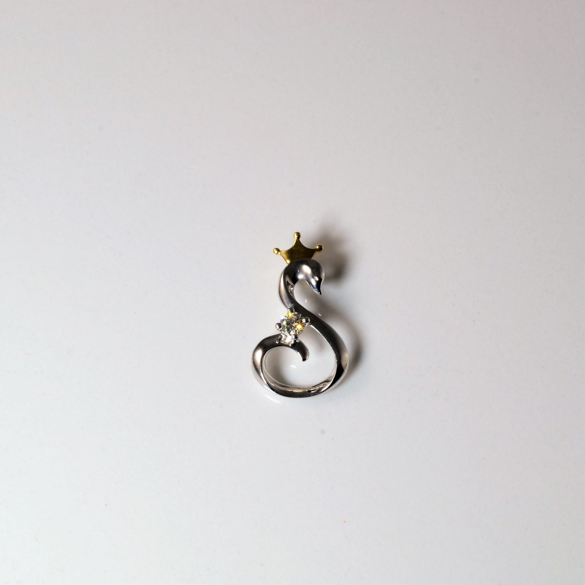 'Disney' Diamond Swan Pendant | 0.075ctw |