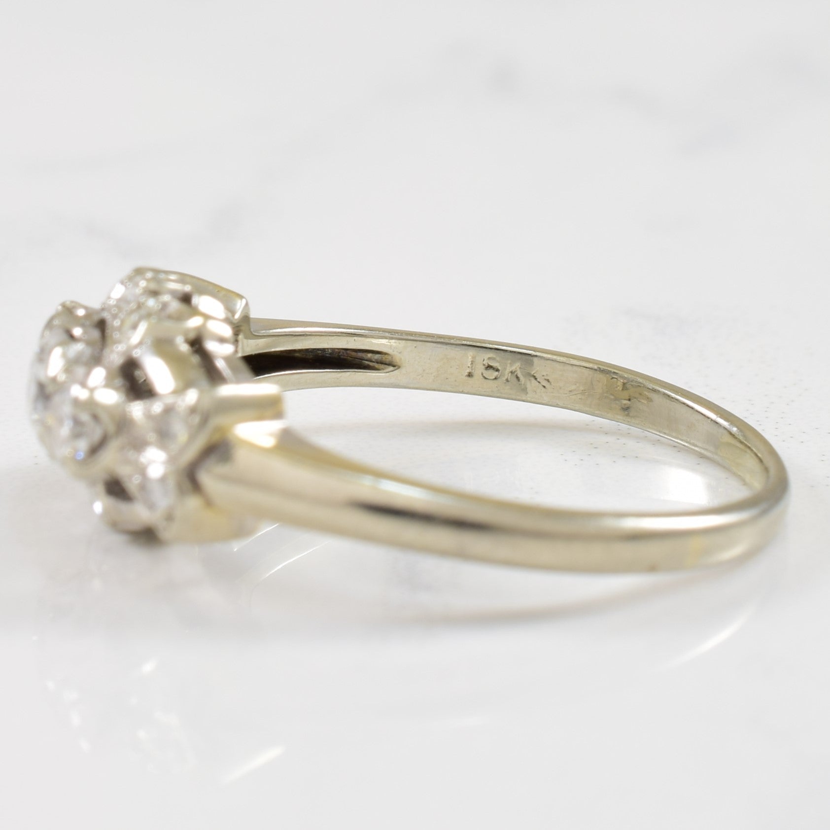 Ornate Cluster Diamond Ring | 0.34ctw | SZ 6.5 |