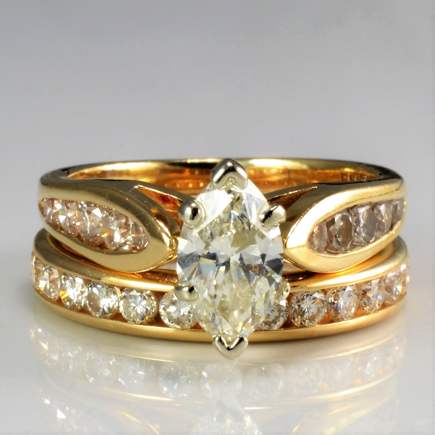 Channel Diamond Ladies Wedding Ring Set | 1.45 ctw, SZ 4.5 |