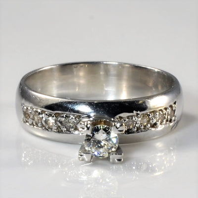 High Set Diamond Engagement Ring | 0.24ctw | SZ 6.5 |