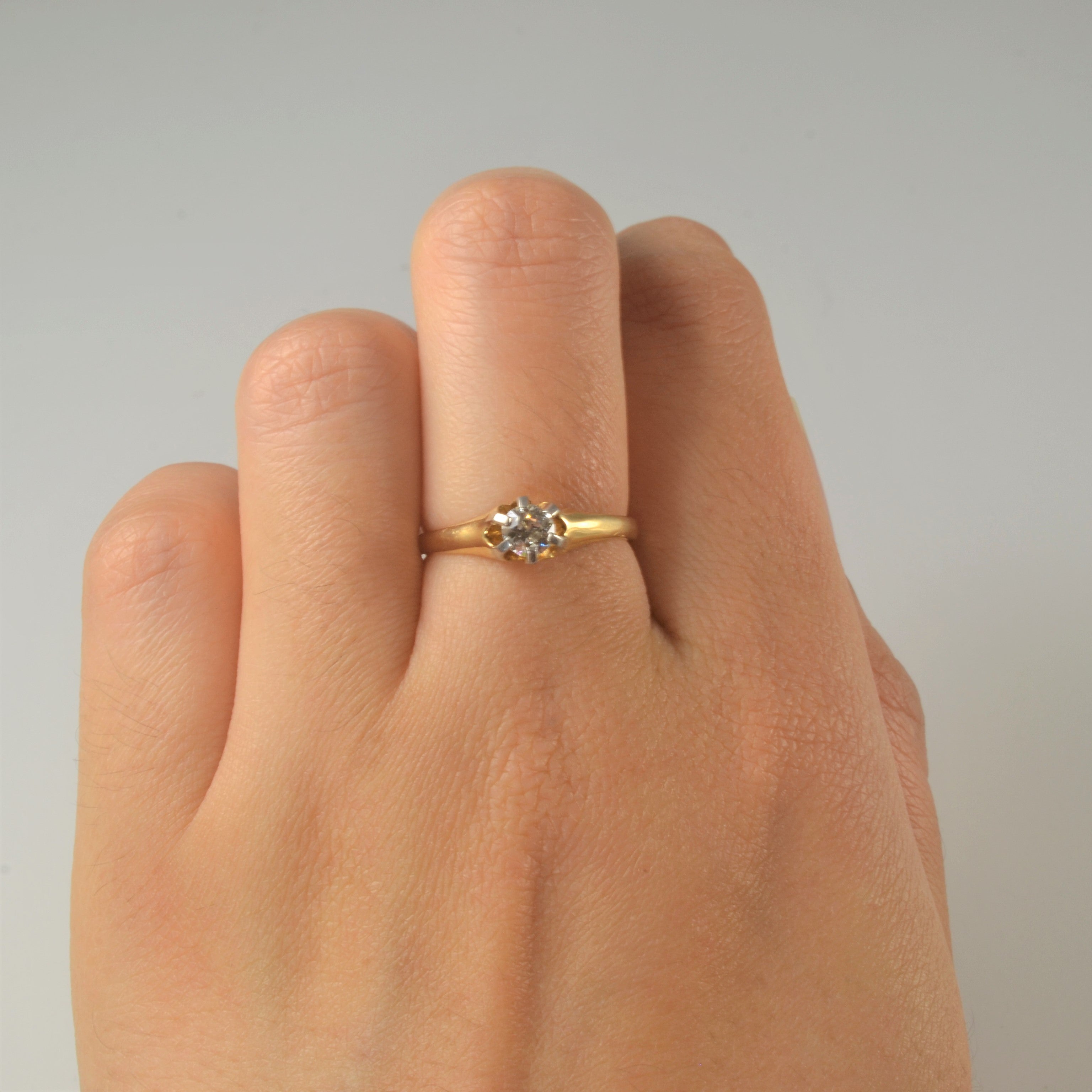 Old European Solitiare Diamond Ring | 0.28ct | SZ 6.75 |
