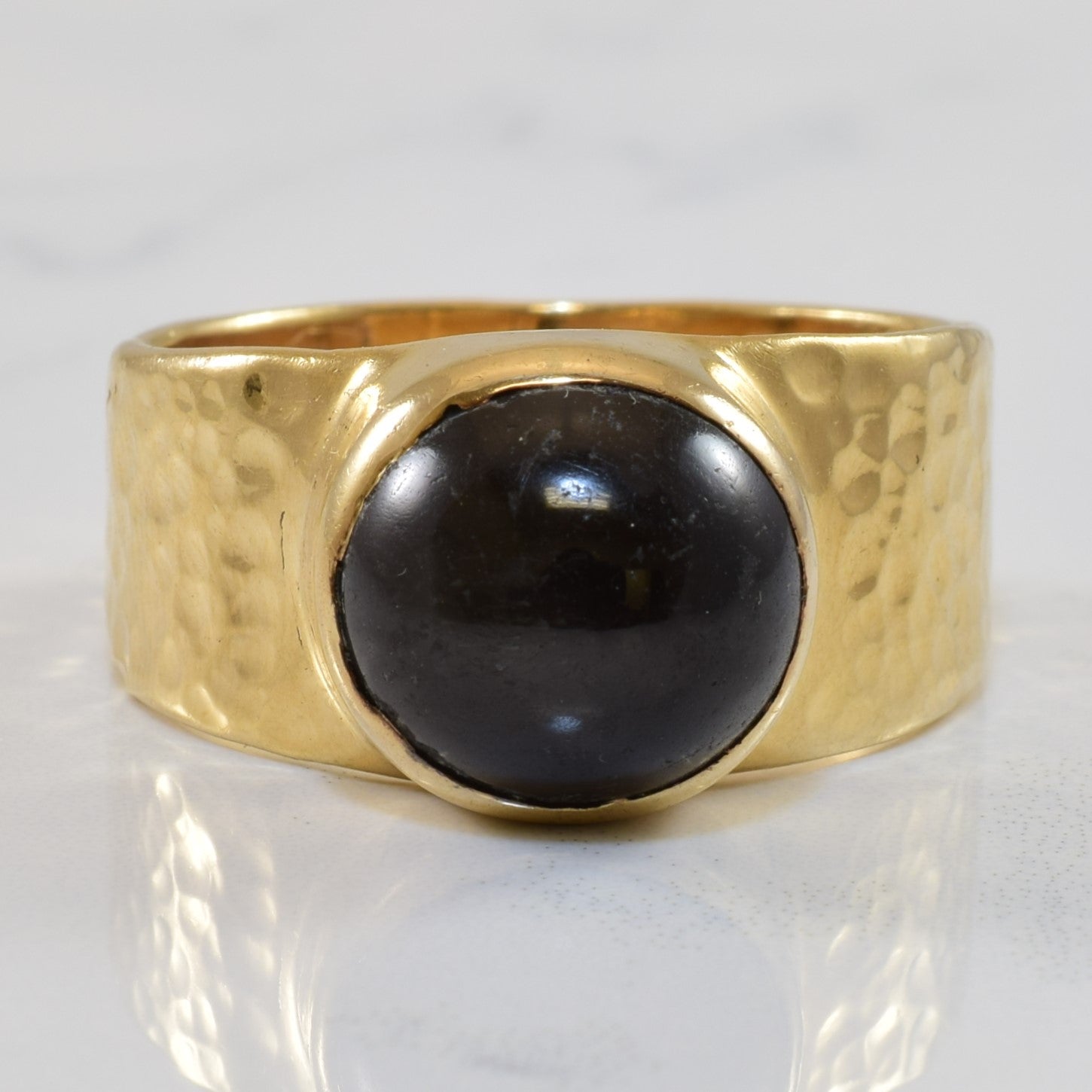 Bezel Set Solitaire Star Diopside Ring | 10.0ct | SZ 15.25 |