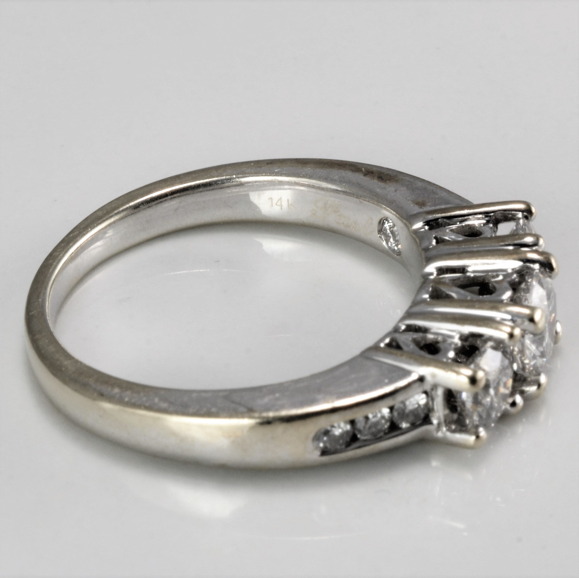 Three Stone Diamond & Accents Engagement Ring | 1.29 ctw, SZ 7 |
