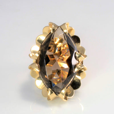 Smokey Quartz Cocktail Ring | 14.00 ct, SZ 7 |