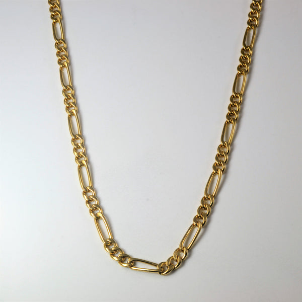10k Yellow Gold Figaro Link Chain | 24
